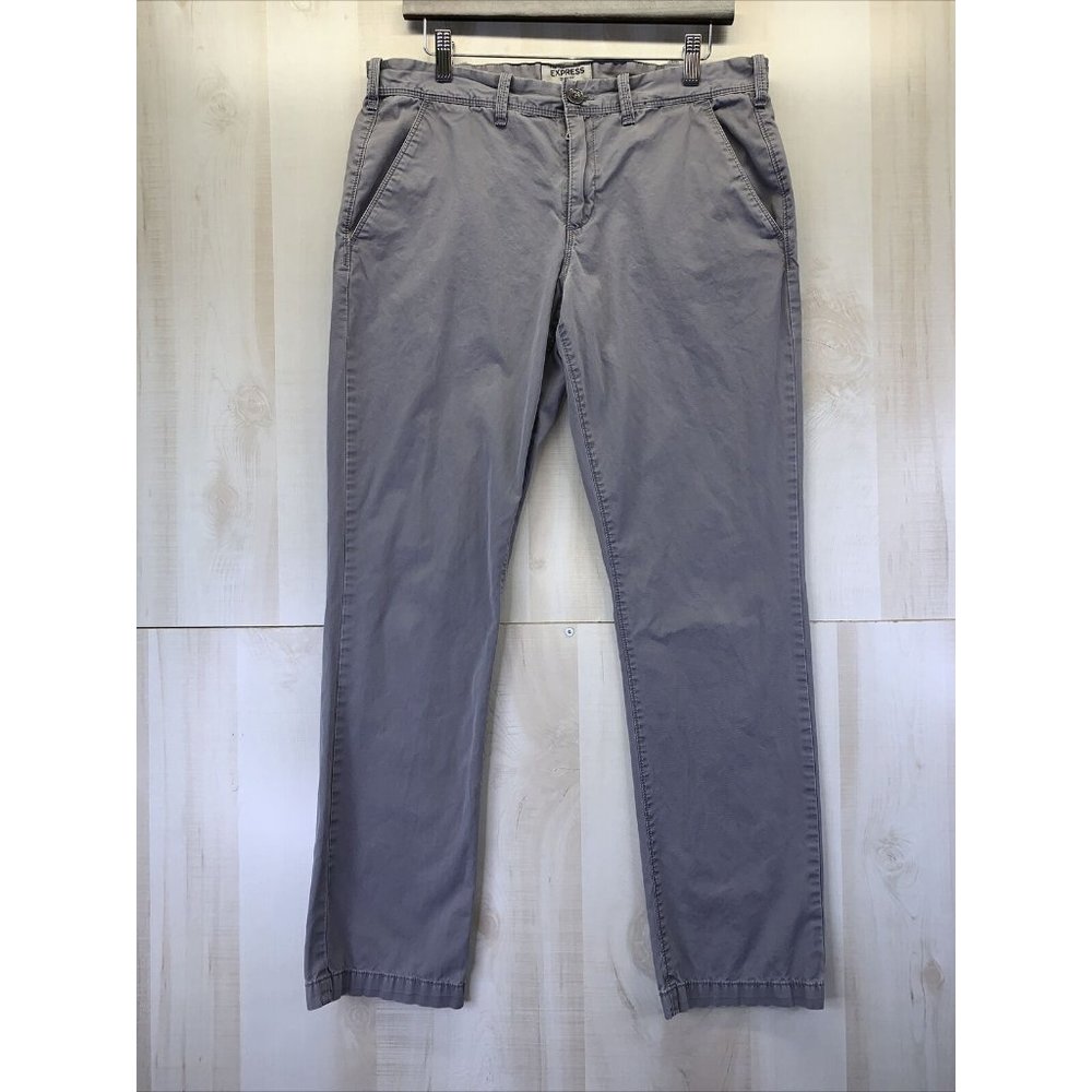 Experess “Finn” Slim Fit Mens Weathered Gray Pants Size 32x32-5736